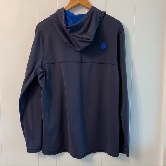 STIO Fremont Stretch Fleece Hoodie Blue Navy Hooded Lined Soft 200040 Large - Picture 4 of 10